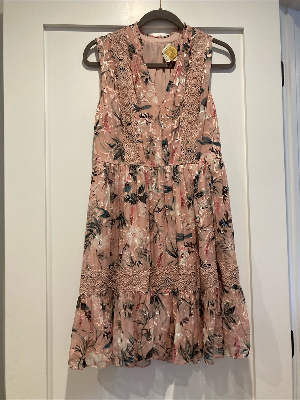 kate spade Blush Pink Floral Lace Mini Dress